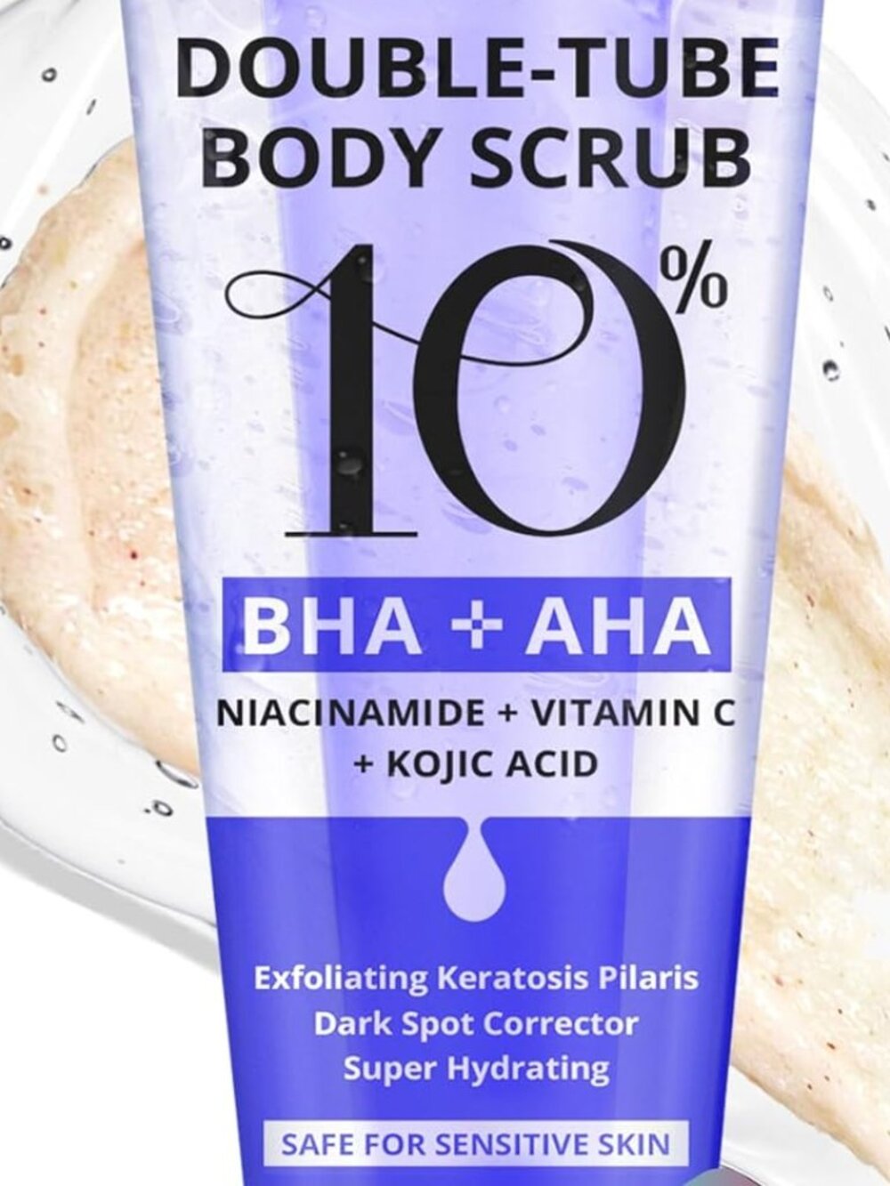Elvira KP Bump Eraser Foot & Body Scrub, Exfoliating Scrub for Keratosis Pilaris